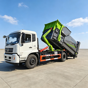 รถบรรทุกขยะแบบตะขอเกี่ยว Dongfeng Kinland สำหรับงานหนัก 16 ตัน ทำงานร่วมกับสถานีบีบอัดขยะเคลื่อนที่ สำหรับขยะในเมืองและขยะชุมชน - Product Image 5