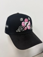 Gorra Trucker con Bordado 3D de Caracteres Chinos de Flor de Cerezo, Gorras de Béisbol Snapback Estilo Urbano, Venta al Por Mayor