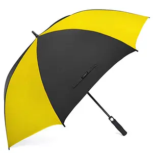 Ready To Ship Automatic Custom Golf Umbrella Windproof Fiberglass Golf Umbrella Promotional Logo Prints Golf Umbrella