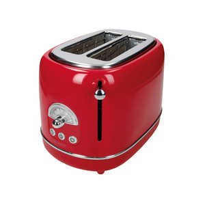 Grille-pain 1950 Rouge ABS Acier Inoxydable 2 Tranches Design Rétro - Product Image 1