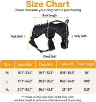 Harnais anti-fuite pour chien, harnais rembourré doux pour animaux de compagnie, gilet réfléchissant réglable sans traction avec poignée de levage et Lesh