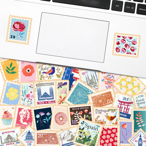 50PCS EE. UU. Franqueo <span class=keywords><strong>España</strong></span> World Landmark Floral Reino Unido Italia Portugal Stamp Sticker - Product Image 4