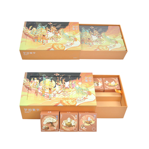 Packaging Wholesale Custom Premium Luxury Foldable Cardboard Rectangular Mooncake Gift Box Packaging