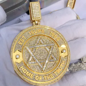 Ciondolo Moissanite in argento 925 prodotto ciondoli placcati in oro personalizzati ciondolo con ciondolo in argento Moissanite VVS