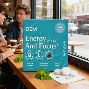 Tabletas Energéticas Sin Azúcar de Marca Blanca con Cafeína Natural, L-Teanina y Vitaminas B6 y B12 para la Concentración - Product Image 3