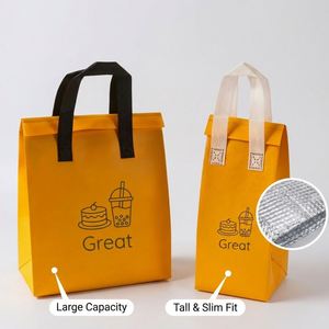 Sacs isothermes personnalisés en non-tissé, imperméables et anti-fuites, avec bandoulière, pour la livraison de repas et de nourriture - Product Image 2