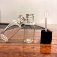 Flacon échantillon en verre en gros, flacon de fond de teint liquide en verre borosilicate de haute qualité avec couvercle à vis et spatule, utilisation réutilisable