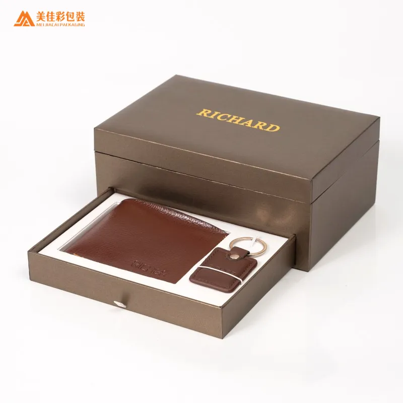 custom luxury men gift wallet packaging box for wallet