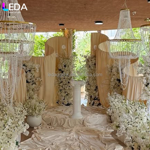 LEDA ซุ้มโค้งรูปทรงคลื่นสีเหลืองอ่อน วัสดุโลหะทันสมัย สำหรับงานแต่งงาน งานอีเว้นท์ หรืองานปาร์ตี้ รุ่นใหม่ล่าสุด - Product Image 2