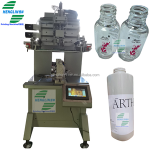 Động cơ servo xi lanh tròn PP nhựa thủy tinh chai cốc bán tự động lụa Màn hình máy in cho nước hoa mỹ phẩm - Product Image 3