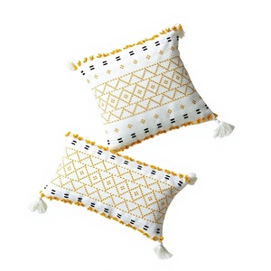 Hot Selling Fancy Multi Boho Outdoor Tassel Cotton Pillow Cover Handwoven Decorative <b>Throw</b> Pillow Unique Boho Pillow By ITHL - Product Image 1