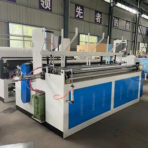 Máquina de fabricación de rollos de papel higiénico, totalmente automática, rebobinado de papel higiénico, precio