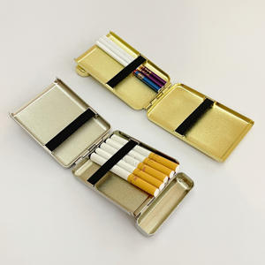 Boîte à cigarettes artisanale en métal haut de gamme moderne personnalisable Logo imprimé cadeau artisanat en métal - Product Image 3