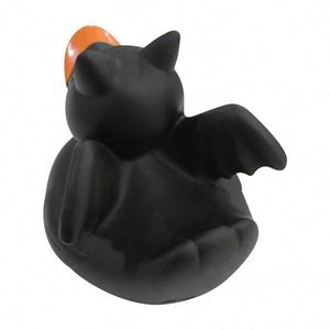 Customized 8Cm Unique Black Vinyl Ducks <b>Bath</b> Toys Bat Rubber Duck - Product Image 3