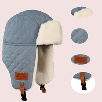 Gorro Ushanka QJ OEM Personalizado con Logotipo, Gorro Lei Feng para Niños, Grueso y Cálido, para Exteriores, a Prueba de Viento, Protección para los Oídos, para Ciclismo y Esquí