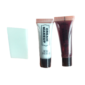 Juego de crayones de cara pintados para <span class=keywords><strong>Halloween</strong></span>, dos colores, con <span class=keywords><strong>sangre</strong></span> falsa, maquillaje de <span class=keywords><strong>halloween</strong></span>, kit familiar - Product Image 3