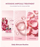 Ampoule Visage PDRN Rose Haute Qualité 30ml – Solution Beauté Hydratante Anti-Rides Personnalisable pour Votre Marque