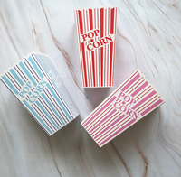 Boîte à popcorn en papier à ouverture supérieure, idéale pour les soirées cinéma ou les fêtes sur le thème du cinéma, décorations sur le thème du théâtre
