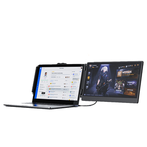 Tốt Nhất Bán 14 Inch FHD 1080P IPS Siêu Mỏng S1 Kép Di Động Màn Hình Extender Có Thể Gập Lại Loại C Máy Tính Xách Tay Màn Hình Cho Kinh Doanh Chơi Game - Product Image 1