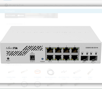 Conmutador de red Mikrotik + IN, ocho puertos Ethernet 1G y dos conmutadores de conectividad de fibra 10G