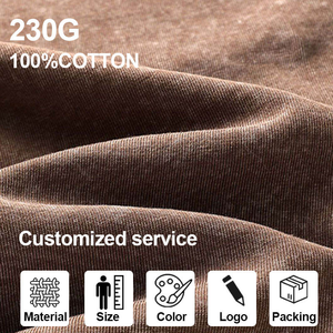 T-shirt décontracté surdimensionné pour homme, qualité luxe personnalisée, 230 g, nouveau design, 100 % coton, lavage à l'acide, blanc basique, unisexe - Product Image 6