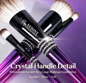 Vente en gros d'usine DailyQueen, kit de 16 pinceaux cosmétiques de luxe, couleur violette, poils synthétiques doux, manche en bois, pour le visage, les yeux, le correcteur, le <span class=keywords><strong>maquillage</strong></span> - Product Image 3