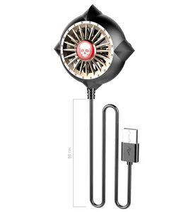 Enfriador de aire tipo Cupule con carga por cable para teléfono móvil, ventilador de refrigeración, radiador para teléfono inteligente