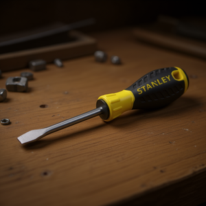 Stanley <b>Screwdriver</b> Flat Head 6mm 100mm Ergonomic Handle - Product Image 3