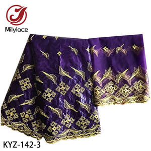 Nouvelle Broderie Africaine <span class=keywords><strong>Brode</strong></span> <span class=keywords><strong>Bazin</strong></span> de Bonne Qualité pour Robes de Femmes - Product Image 5