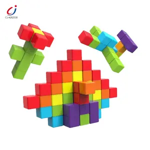 Chengji 자석 큐브 게임 초기 교육 diy 퍼즐 게임 유아 장난감을위한 3D 건설 자기 블록