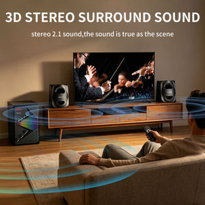 Wooden Fashion Active <b>Gaming</b> Computer <b>PC</b> Subwoofer Home Theater 2.1 Speakers - Product Image 5