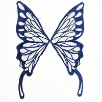 Paire de papillons brodés multicolores Applique en maille et dentelle pour maillot de bain LT2612A