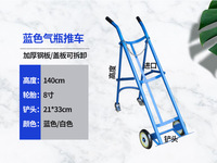 Chariot pour bouteilles d'oxygène médical et d'acétylène avec support fixe en acier inoxydable + fer, capacité de charge de 100 lb, GQK GW258704