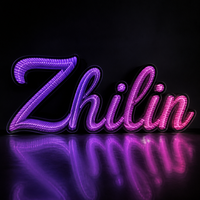 Usine Zhilin, logo personnalisé en lettres 3D à miroir infini LED, logo personnalisé en néon LED, lettres lumineuses, enseigne commerciale, CE Rohs