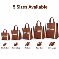 Sac fourre-tout non tissé personnalisé avec imprimé football américain, réutilisable, thème sportif, cadeau pour exposition, fête d'enfants, usage promotionnel