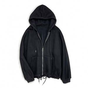 Ruyi เสื้อฮู้ดมีซิปสำหรับผู้ชายเสื้อฮู้ดโอเวอร์ไซส์ซิปรูดซิปรูดไซส์ใหญ่พิเศษออกแบบได้ตามที่ต้องการ - Product Image 3