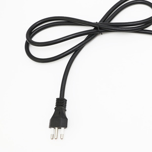 Brazil INMETRO Compliant 4.8mm Pin Triangular Safety Sign 3 <strong>Core</strong> 10A250V Power <strong>Plug</strong> SJTW Rubber IEC for <strong>Computer</strong> Laptop Power - Product Image 4