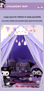 Carpa de Juego Grande con Doble Puerta y Ventana para Niños, Casa de Juegos Tipo Castillo de Princesa, Juguete Interior para Niñas, Uso Doméstico, Base Secreta - Product Image 2