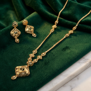 Wholesale 14K18K24K Gold Filled Fashion <b>Necklaces</b> Traditional Turkish Design <b>Long</b> Jewelry Set Dubai Style Jewelry Oro Joyeria - Product Image 3