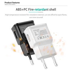 삼성 전화 충전기 5v 2a 충전기가있는 USB 케이블 공급 USB 어댑터