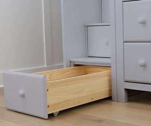 Juegos de muebles de dormitorio para niños, litera de madera sólida de estilo moderno multifunción para bebés - Product Image 6