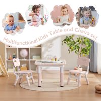 Ensembles de table et de chaises en plastique pour enfants, ensemble de bureau et de chaises réglables en hauteur, table d'étude pour enfants