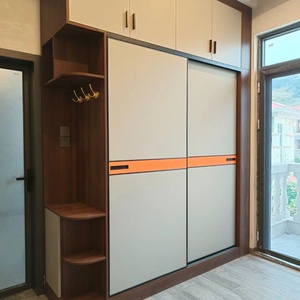Compact Eco-Friendly Wood <b>Bedroom</b> Wardrobe <b>for</b> <b>Small</b> Apartments High-Capacity Storage Barber <b>Chair</b> Wooden Beds Frame OEM - Product Image 5