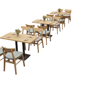Juego de Mesa y Sillas de Comedor Comercial de Comida Rápida Japonesa Económica con Juego de Sofás Tipo Cabina para Uso en Cafeterías, Hoteles y Restaurantes - Product Image 1