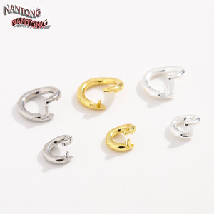 Nantong Half Moon Clasp Gold Plated <b>Copper</b> Jewelry Findings For <b>Bracelet</b> Making DIY Accessories Middle Size - Product Image 3