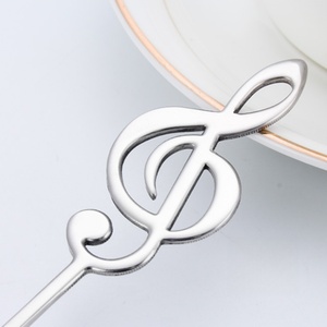 <span class=keywords><strong>Cucharas</strong></span> <span class=keywords><strong>de</strong></span> Acero Inoxidable 304 <span class=keywords><strong>de</strong></span> Grado Alimenticio con Diseño <span class=keywords><strong>de</strong></span> Notas Musicales, Tenedores para Pastelería, Cucharillas para Espresso, Café y Té - Product Image 2