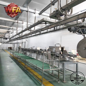 Sierra de cinta de acero inoxidable para desmembrar carcasas de cordero, máquina cortadora de carne de oveja, línea de procesamiento con transportador superior para mataderos - Product Image 1