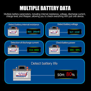 เครื่องทดสอบแบตเตอรี่รถยนต์ OBD2 12V เครื่องวิเคราะห์ระบบสตาร์ทเตอร์/ระบบชาร์จ <span class=keywords><strong>ทดสอบ</strong></span>โหลดยานยนต์ สำหรับรถยนต์ รถบรรทุก รถจักรยานยนต์ รับประกัน 2 <span class=keywords><strong>ป</strong></span>ี - Product Image 3