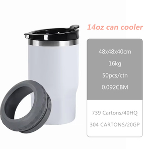 <strong>Stainless</strong> <strong>Steel</strong> Bottle Manufacturer Customize Vacuum Beverage Rhombus Insulator 14oz Can <strong>Cooler</strong> Universal Can <strong>Cooler</strong> with Opener - Product Image 4