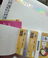 Billet holographique personnalisé imprimé avec finition brillante en relief et sérigraphie pour emballage de boîtes de cartes
